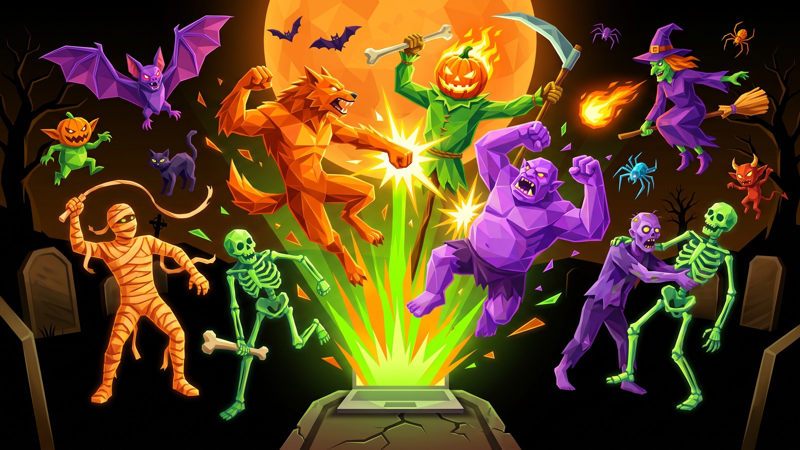 ภาพประกาศธีม Monster Mash ของ October Jam โดย RUN