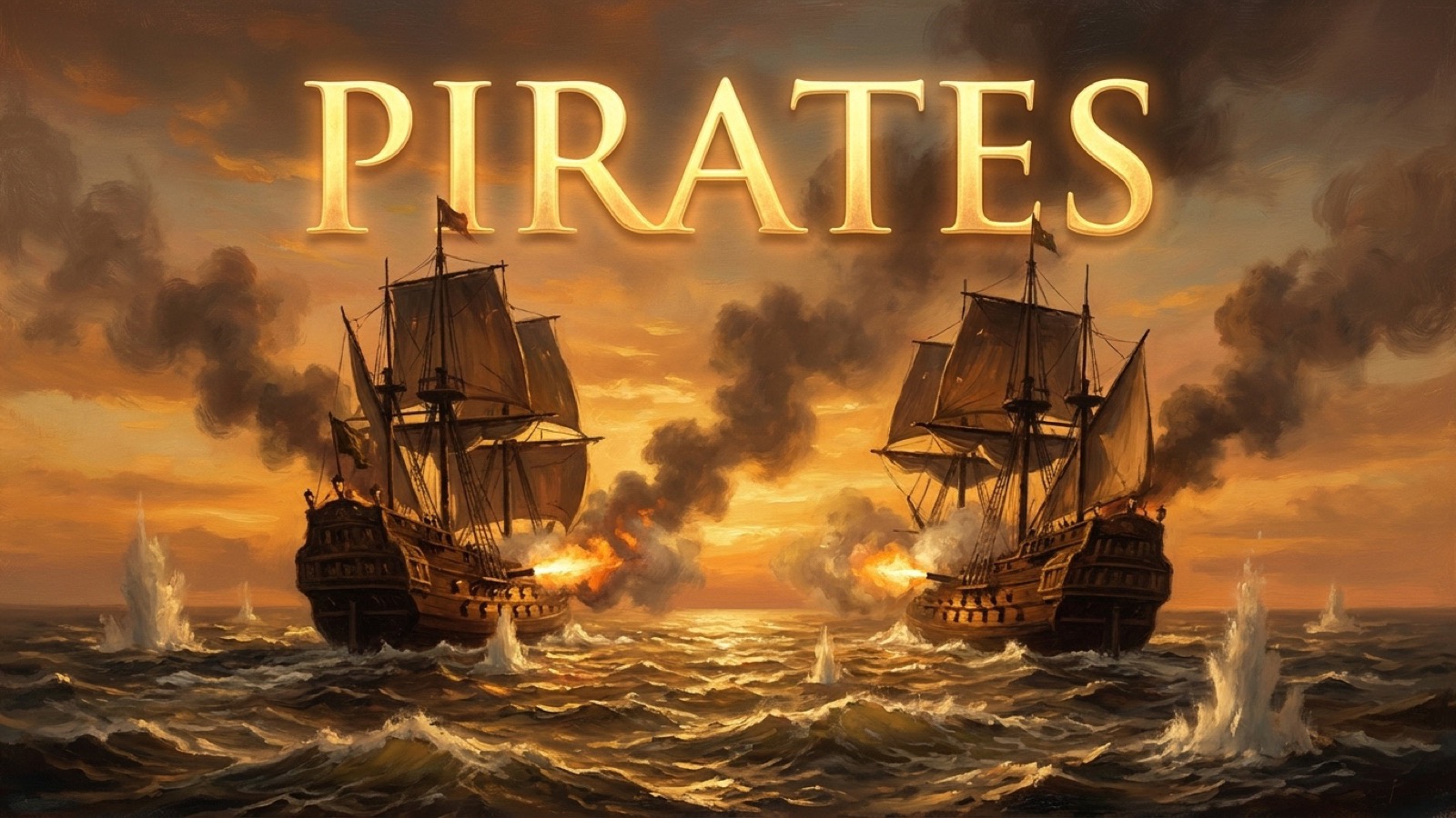 RUN.labs Pirates week: a swashbuckling high-seas scene with a galleon, treasure, and a bold PIRATES title